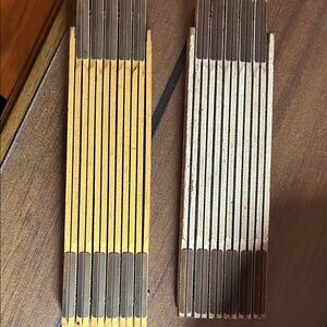 Lot of 2 Vintage LUFKIN Folding Wood Rulers.